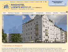 Tablet Screenshot of loews-hotel-merkur.de